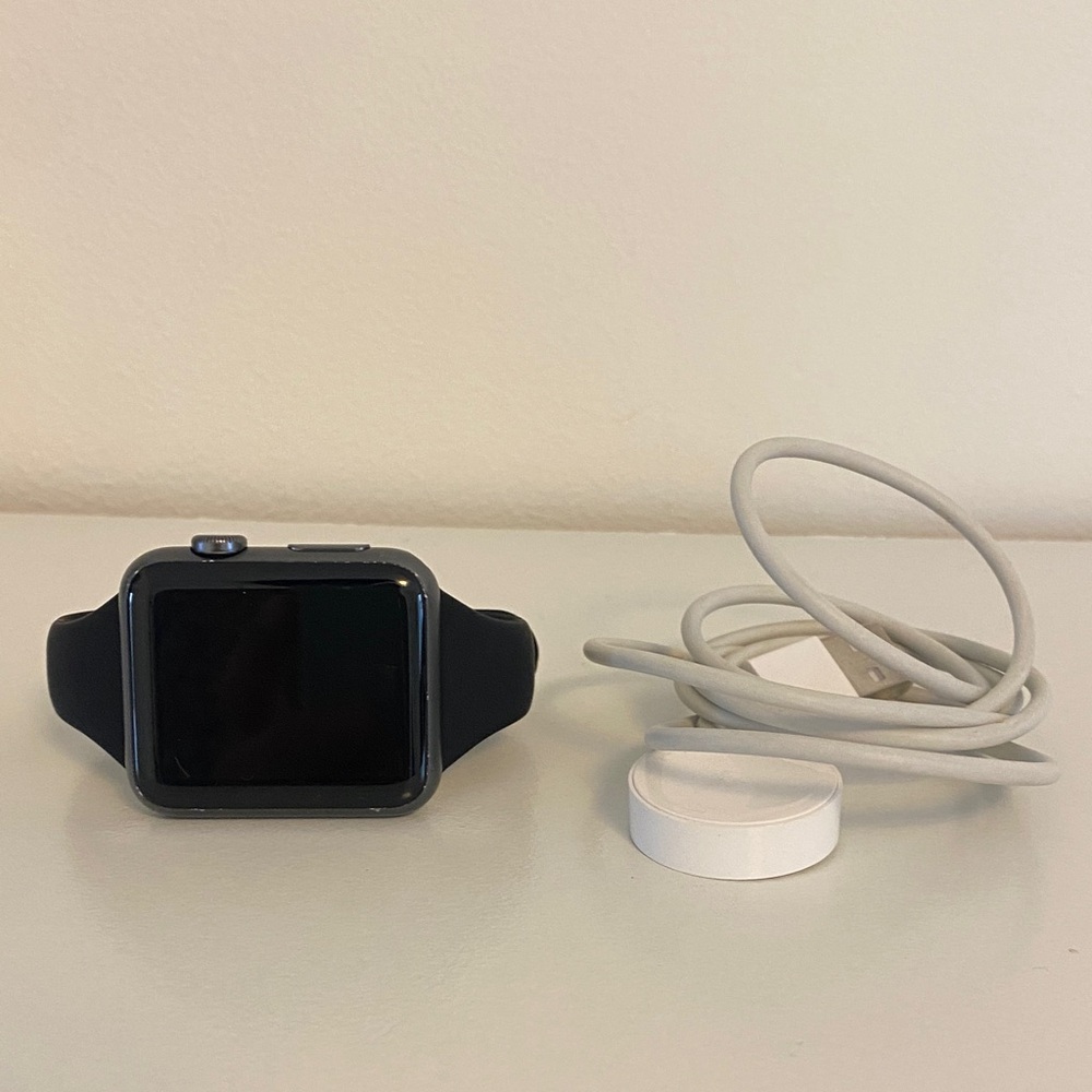 Apple Watch 7000 Series 42MM Case with Black Band and Charging Cable